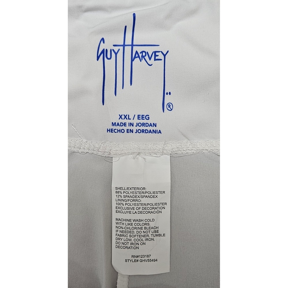 *NEW w/tags Guy Harvey Performance Womens Size XXL White Fishing Shorts UPF 50 - Picture 5 of 6